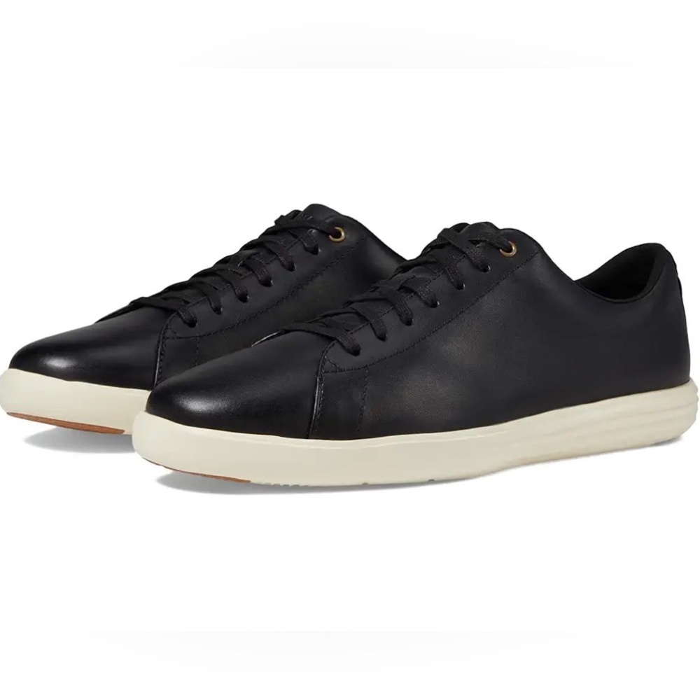 Cole Haan Grand Crosscourt Black Leather Sneakers in Excellent Condition - 9.5D